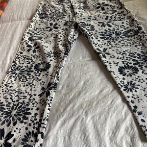 Calvin Klein Jeans Black and White Floral Pants